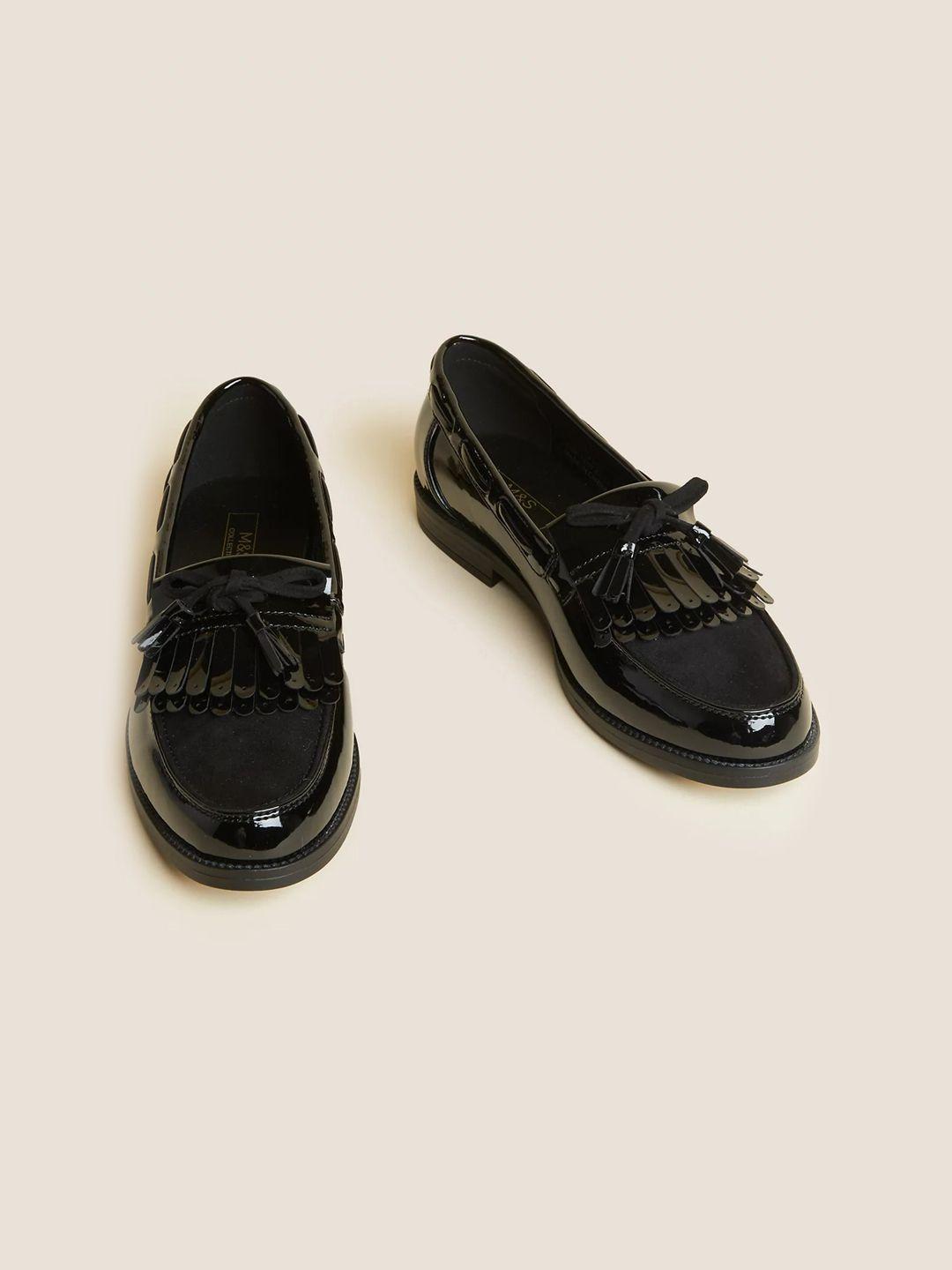 marks & spencer women tassel leather loafers