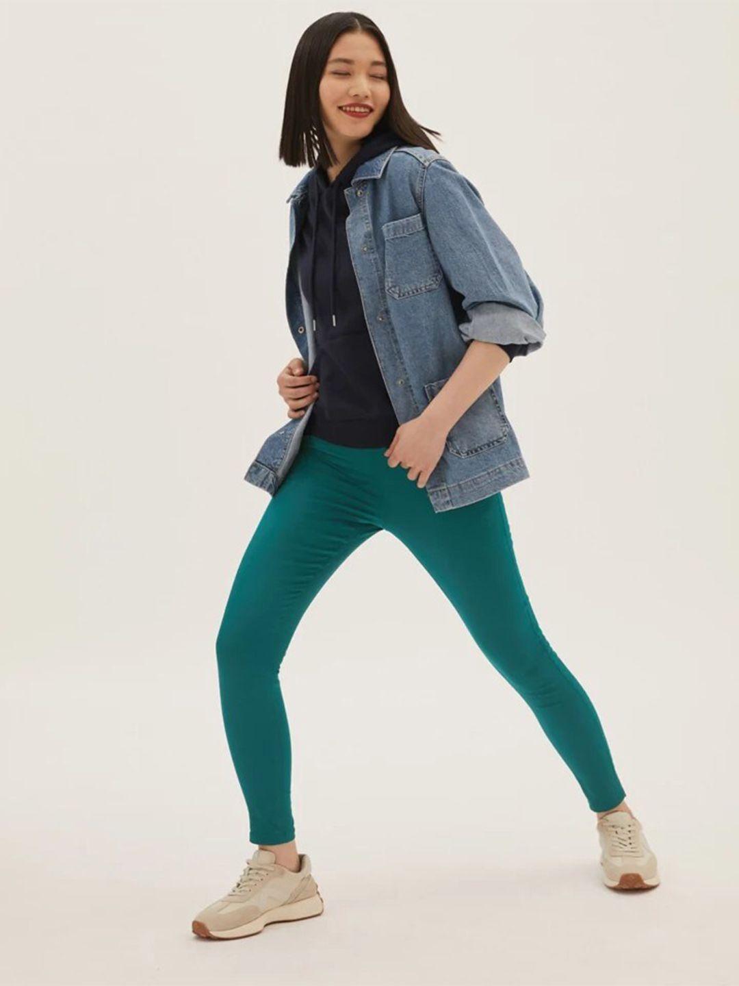 marks & spencer women teal blue jeggings