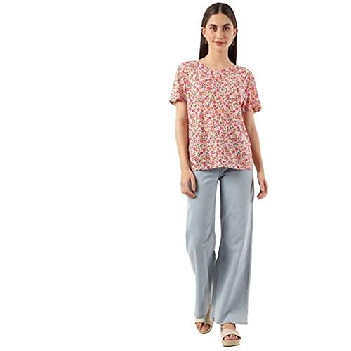 marks & spencer womens floral print relaxed fit t-shirt (s)