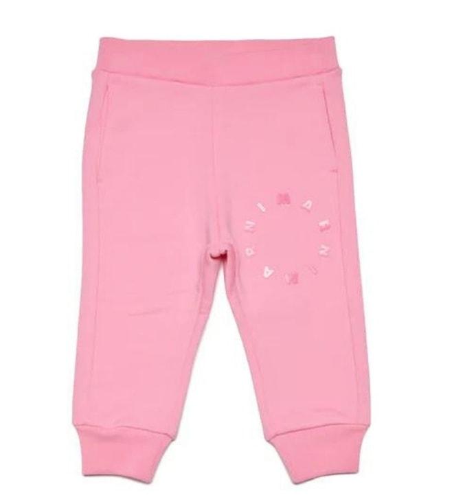 marni kids pink logo comfort fit joggers