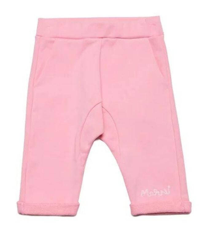 marni kids pink logo comfort fit trousers