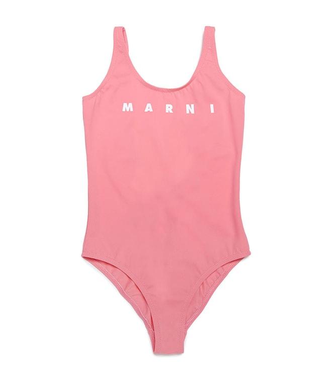marni kids pink logo fitted fit  swimwear
