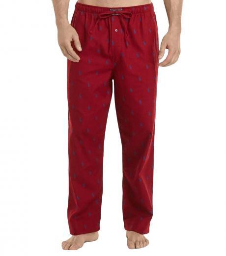 maroon all over pony lounge pants