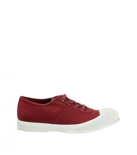 maroon canvas lace up sneakers