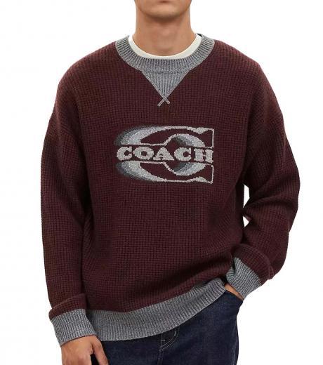 maroon gradient signature sweater