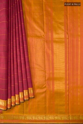 maroon kanchipuram silk saree