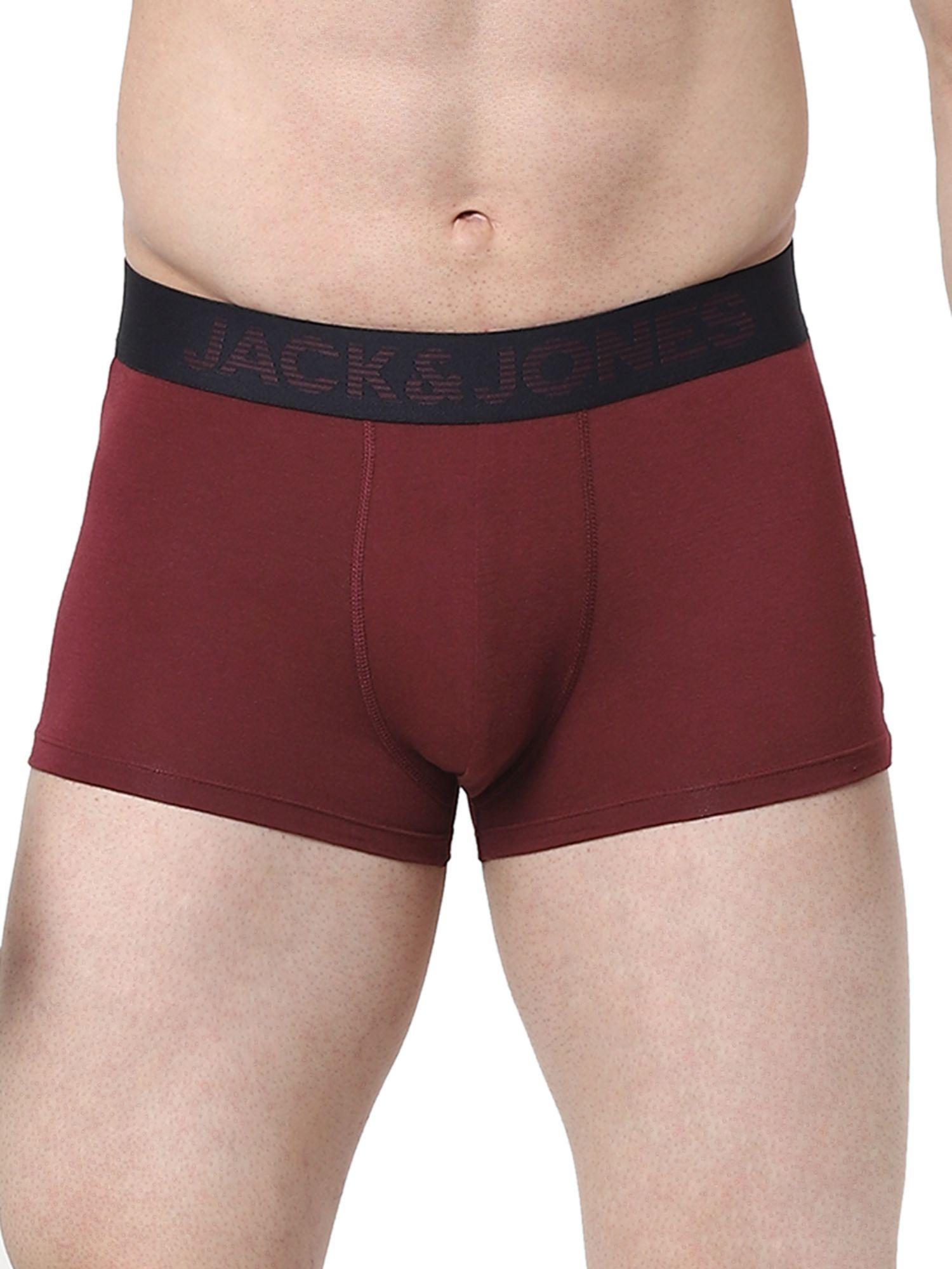 maroon logo print trunks