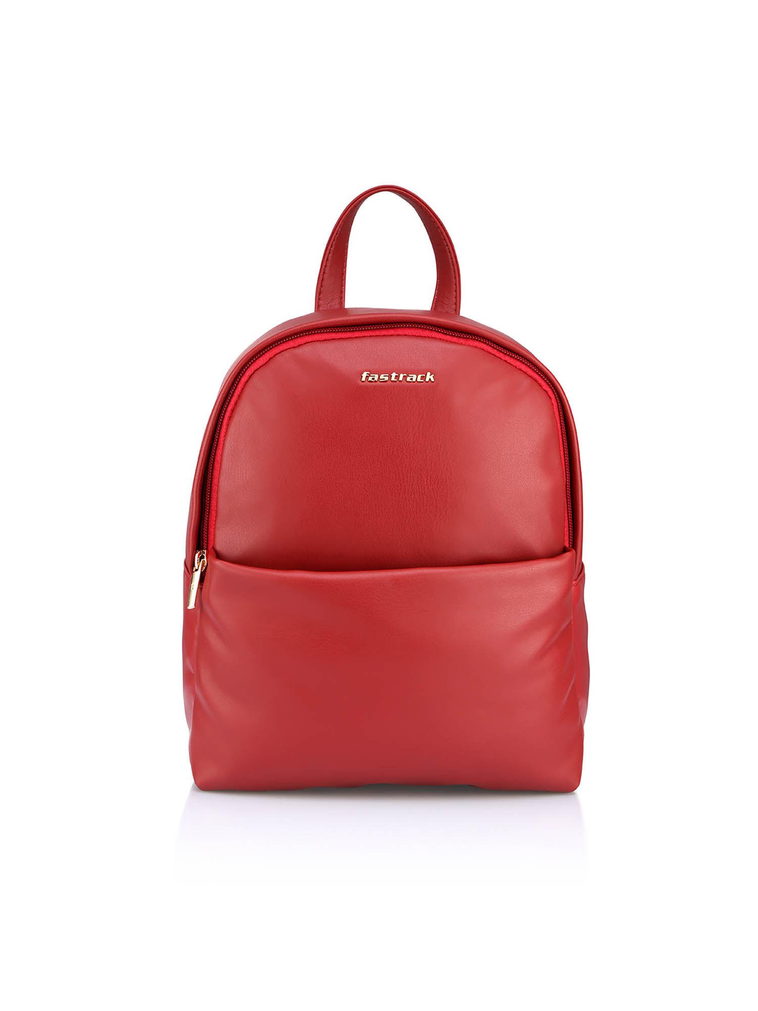maroon solid backpack