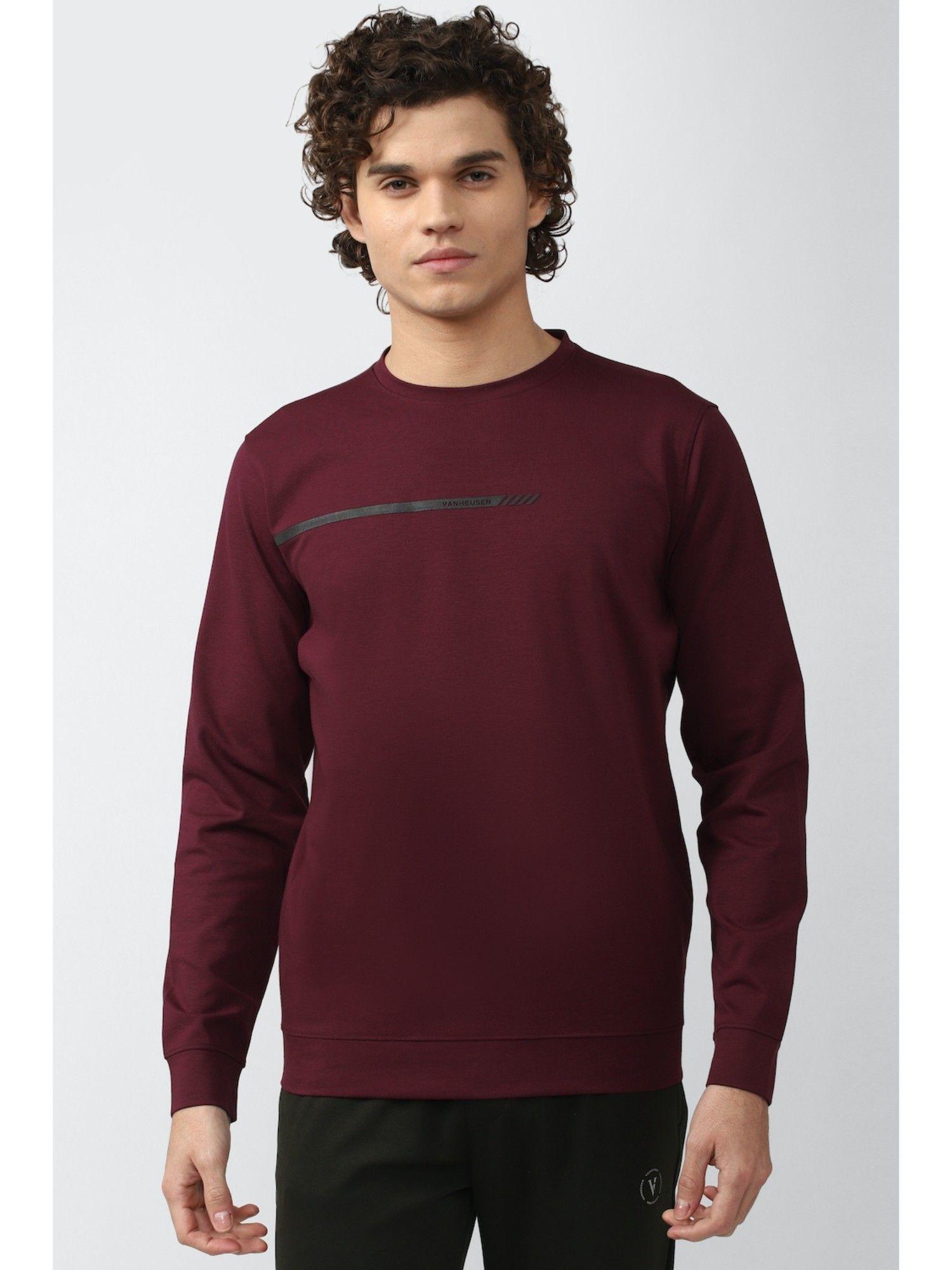 maroon solid sweatshirt