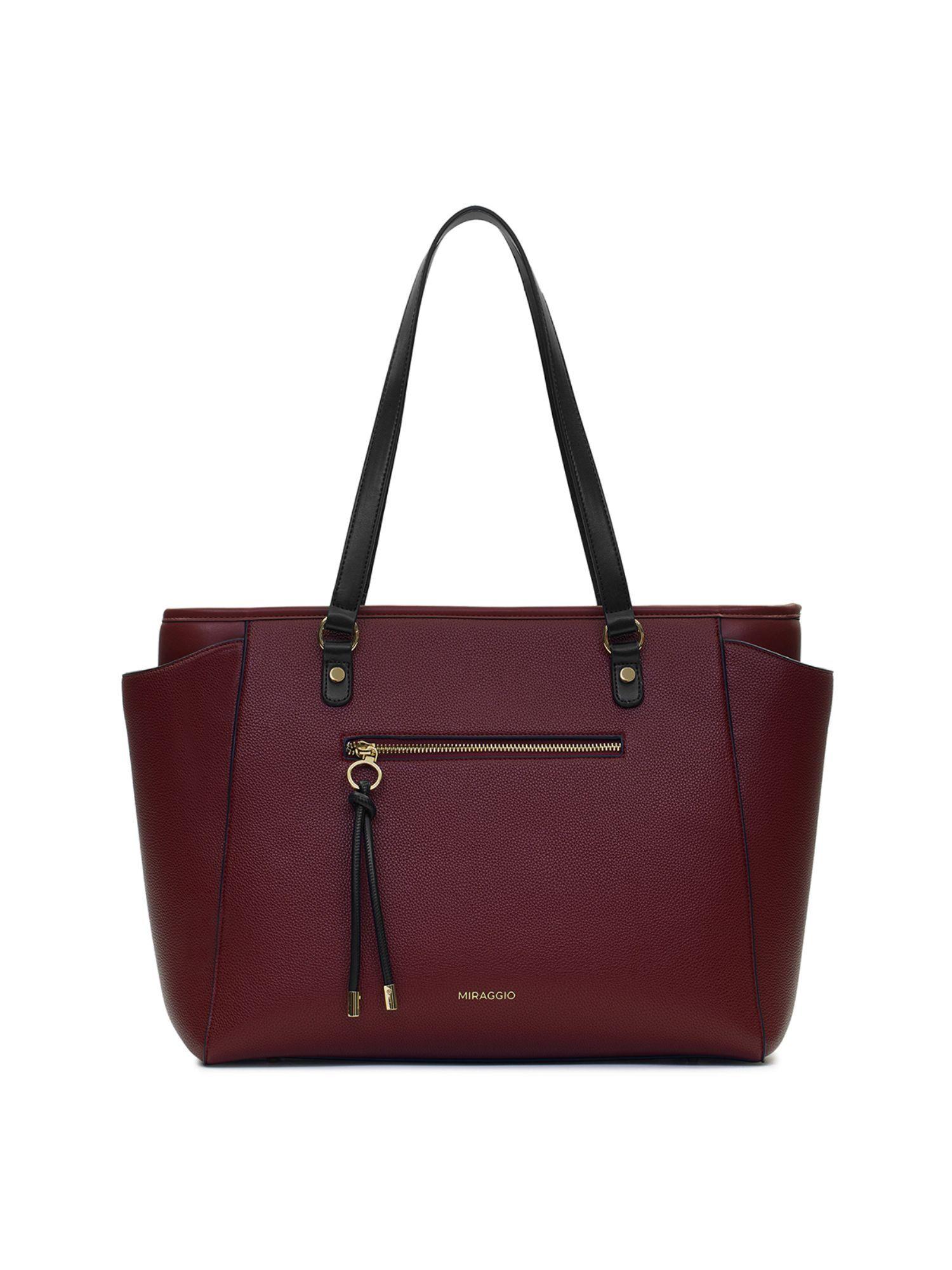 maroon abby tote bag (xl)