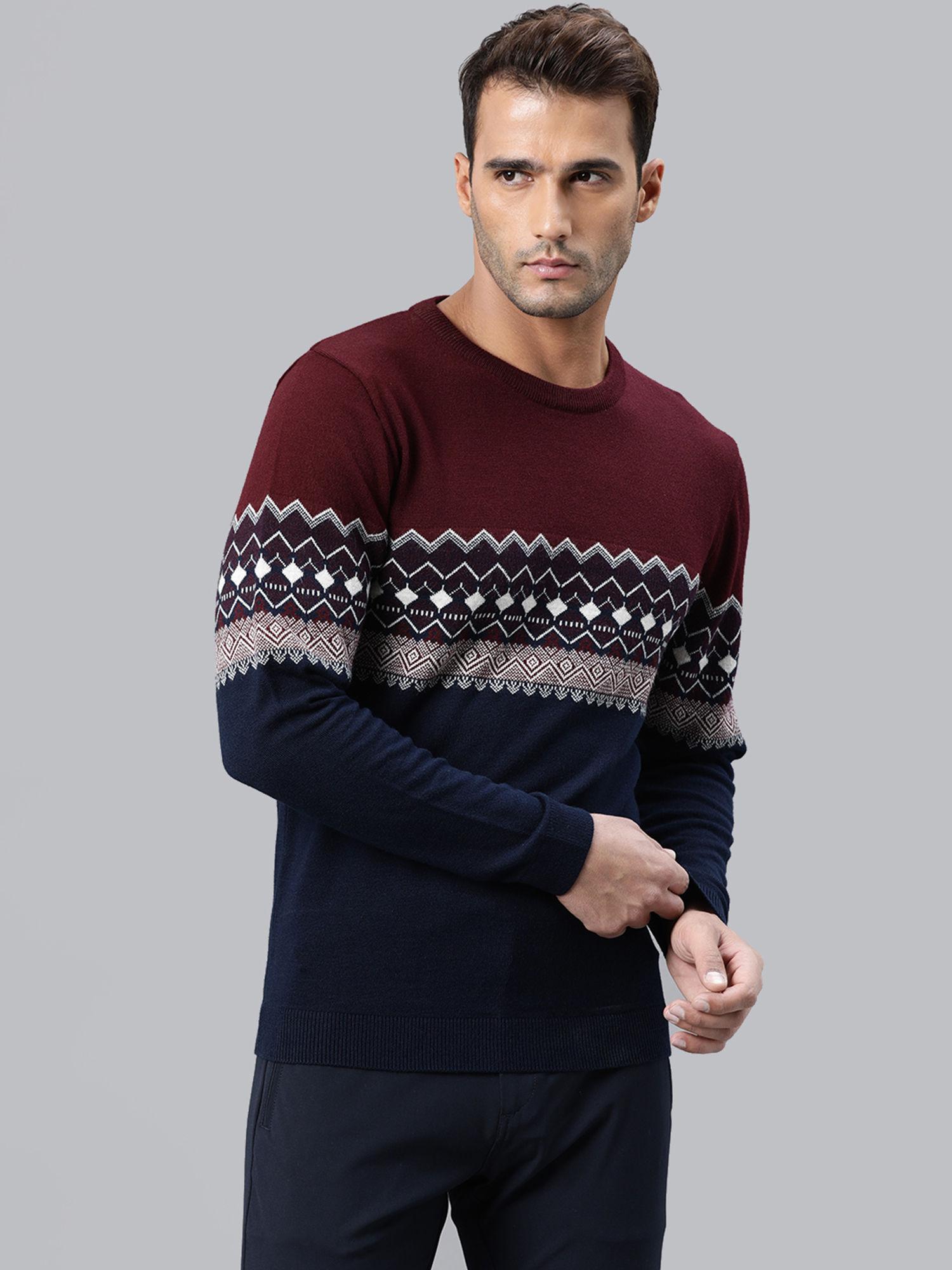 maroon basic sweater