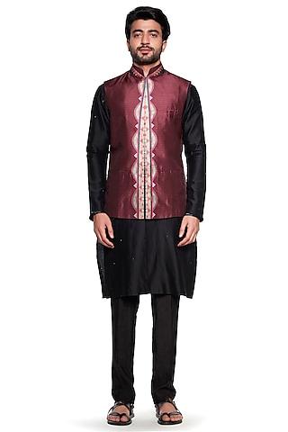 maroon chintz bundi jacket