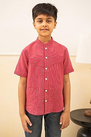 maroon cotton shirt for boys