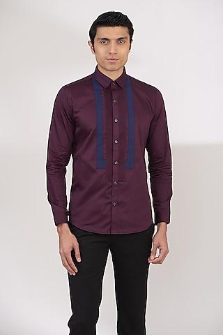 maroon cotton shirt