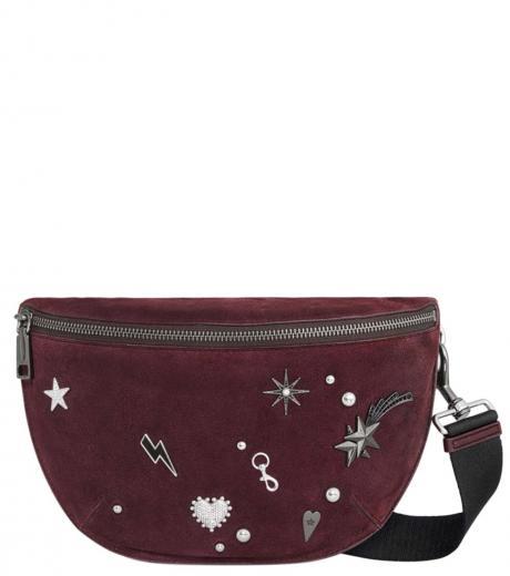 maroon darren medium crossbody bag