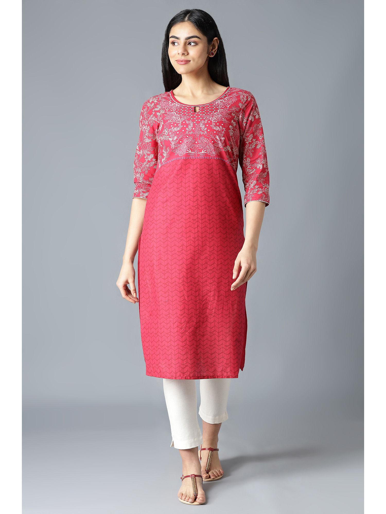 maroon ethnic kurta