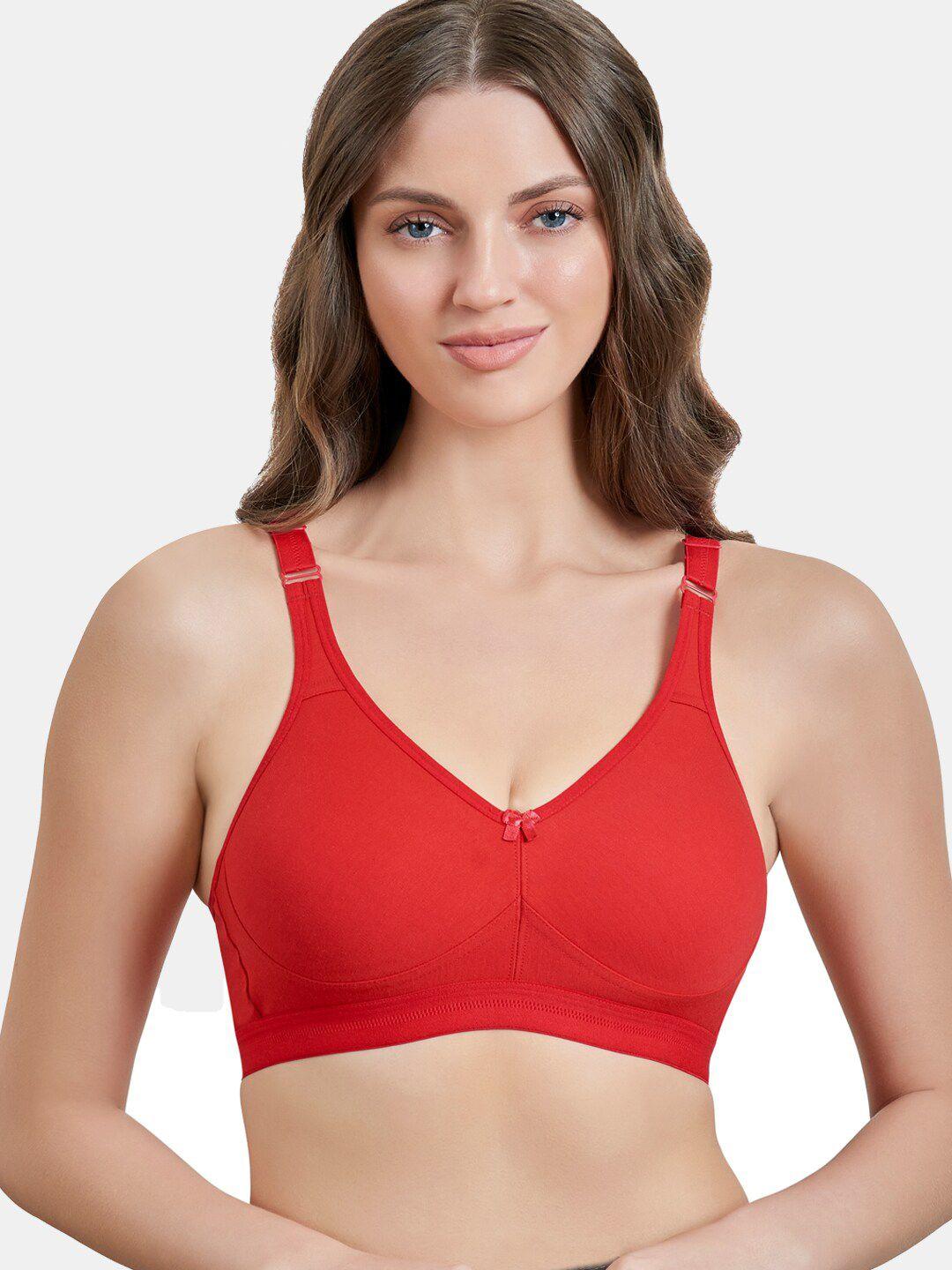 maroon full coverage all day comfort seamless cotton t-shirt bra