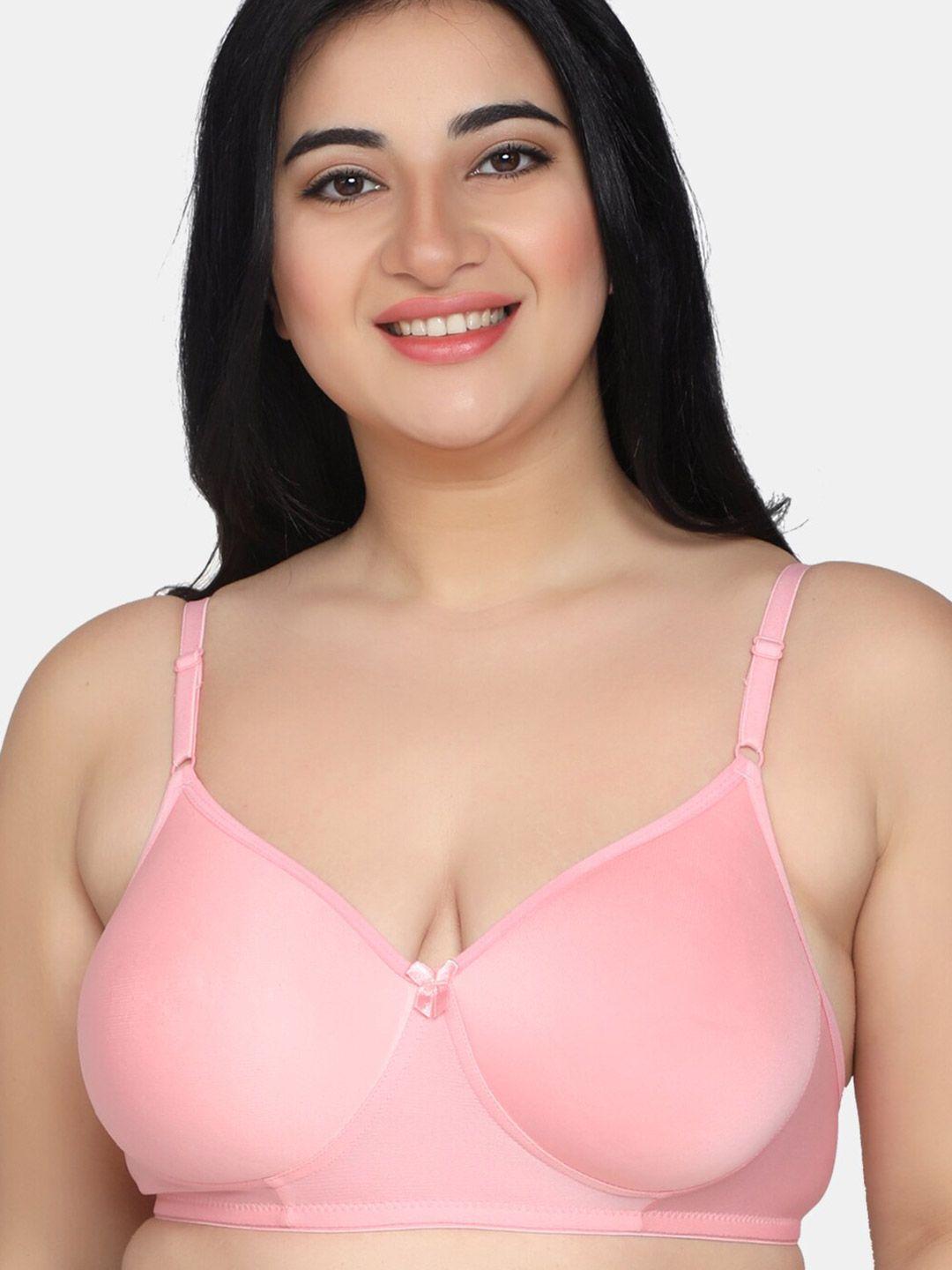 maroon full coverage heavily padded all day comfort seamless t-shirt bra