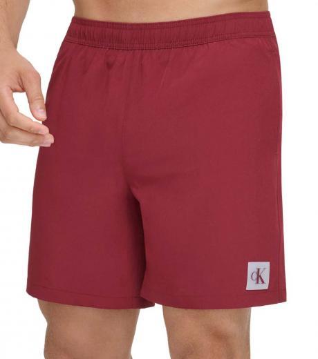 maroon hybrid volley swim trunks