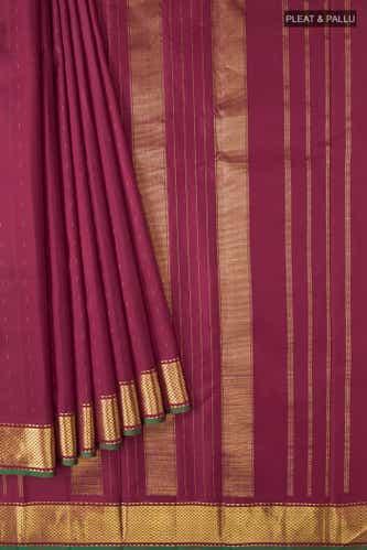 maroon kanchipuram silk saree