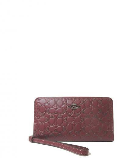 maroon logo wallet
