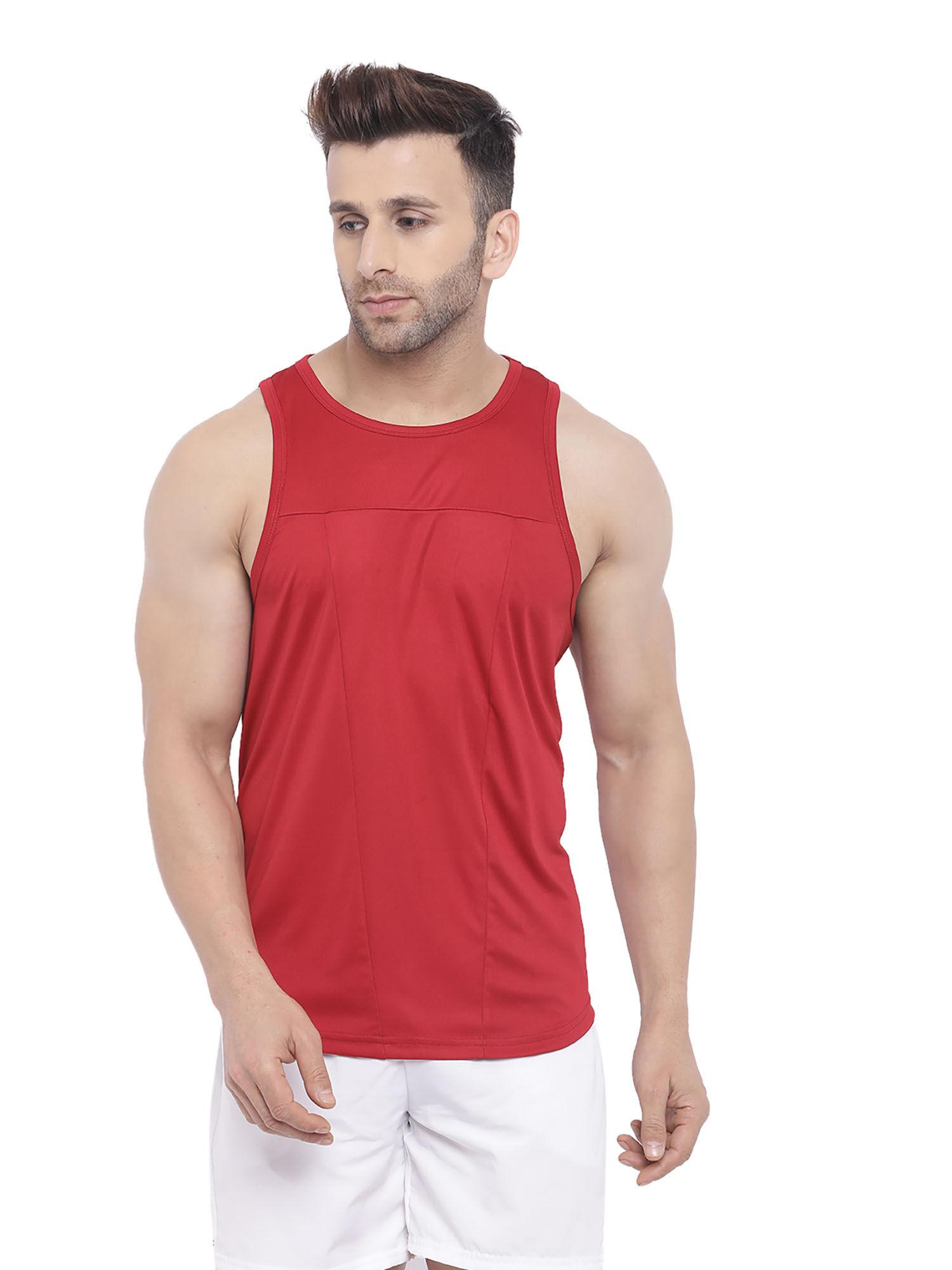 maroon men gym tank tops maroon