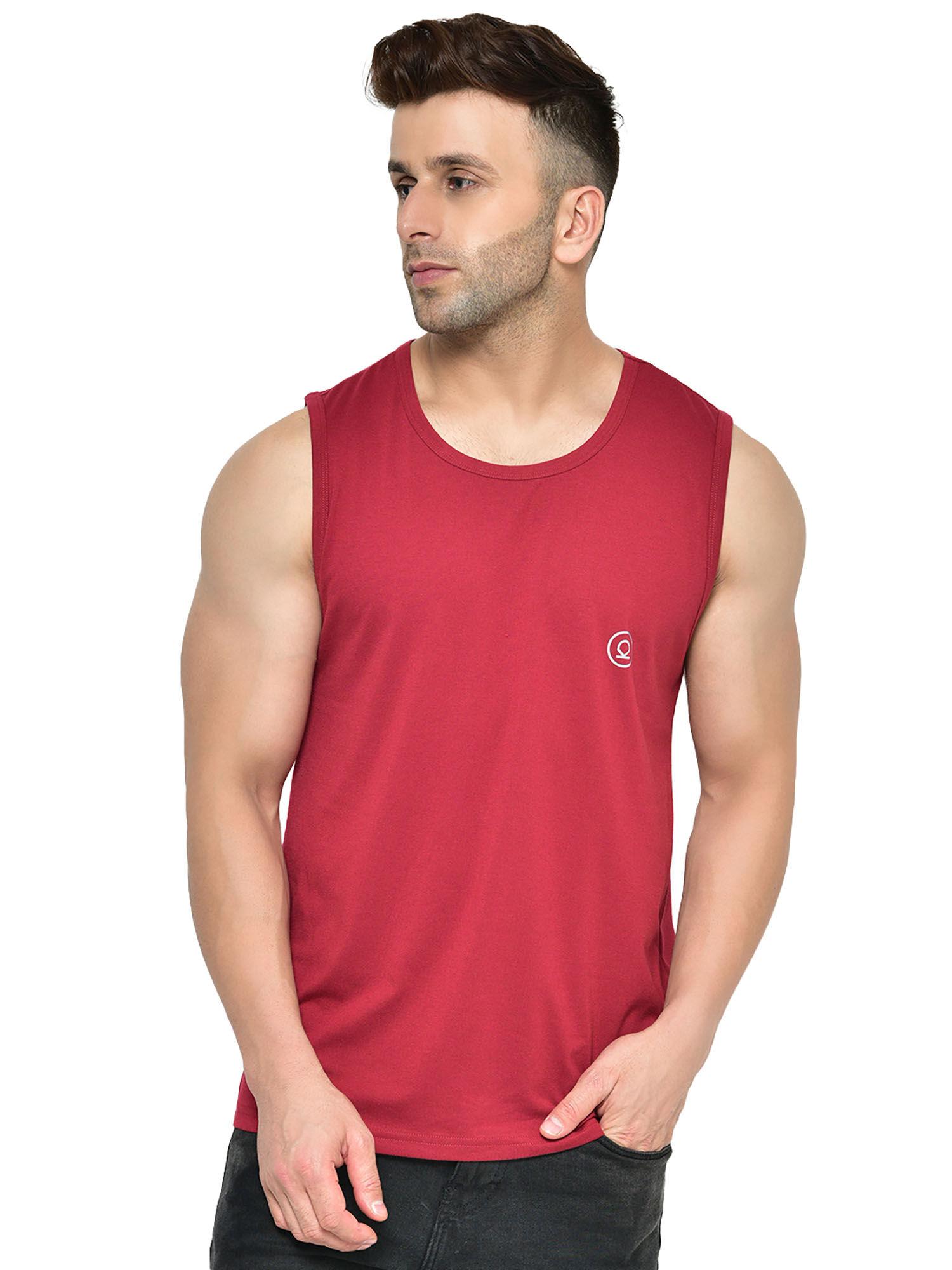 maroon men gym tank tops maroon