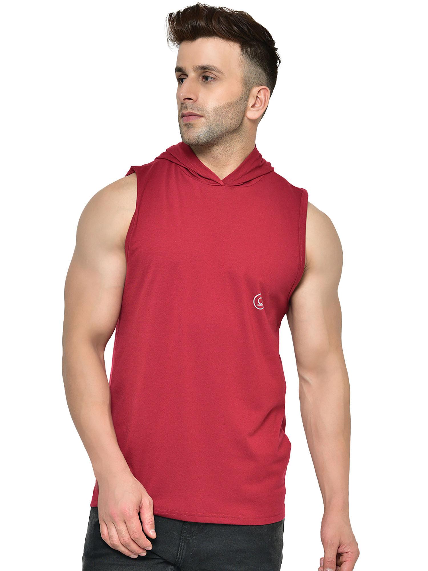 maroon men gym tank tops maroon