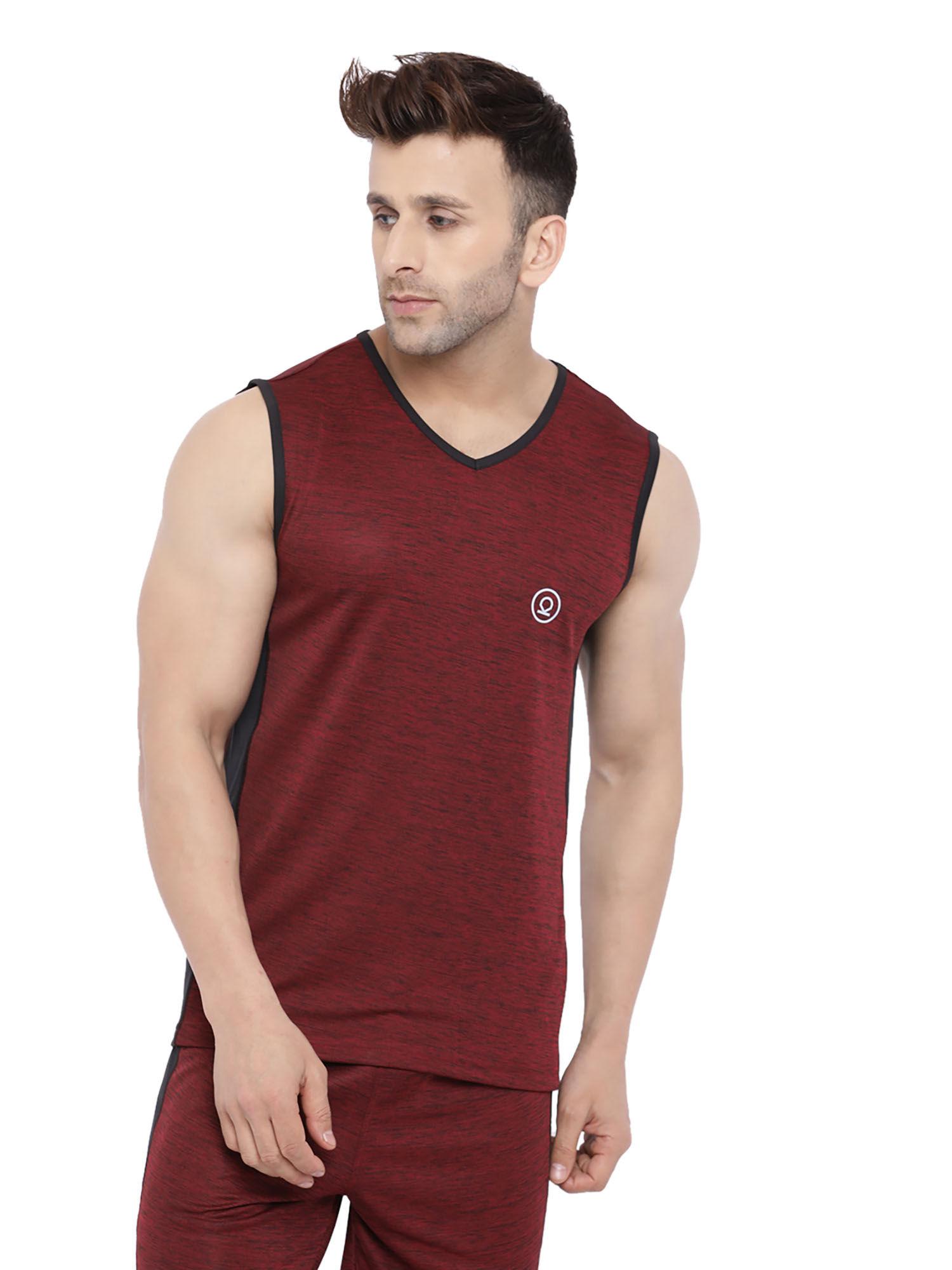 maroon men gym tank tops maroon