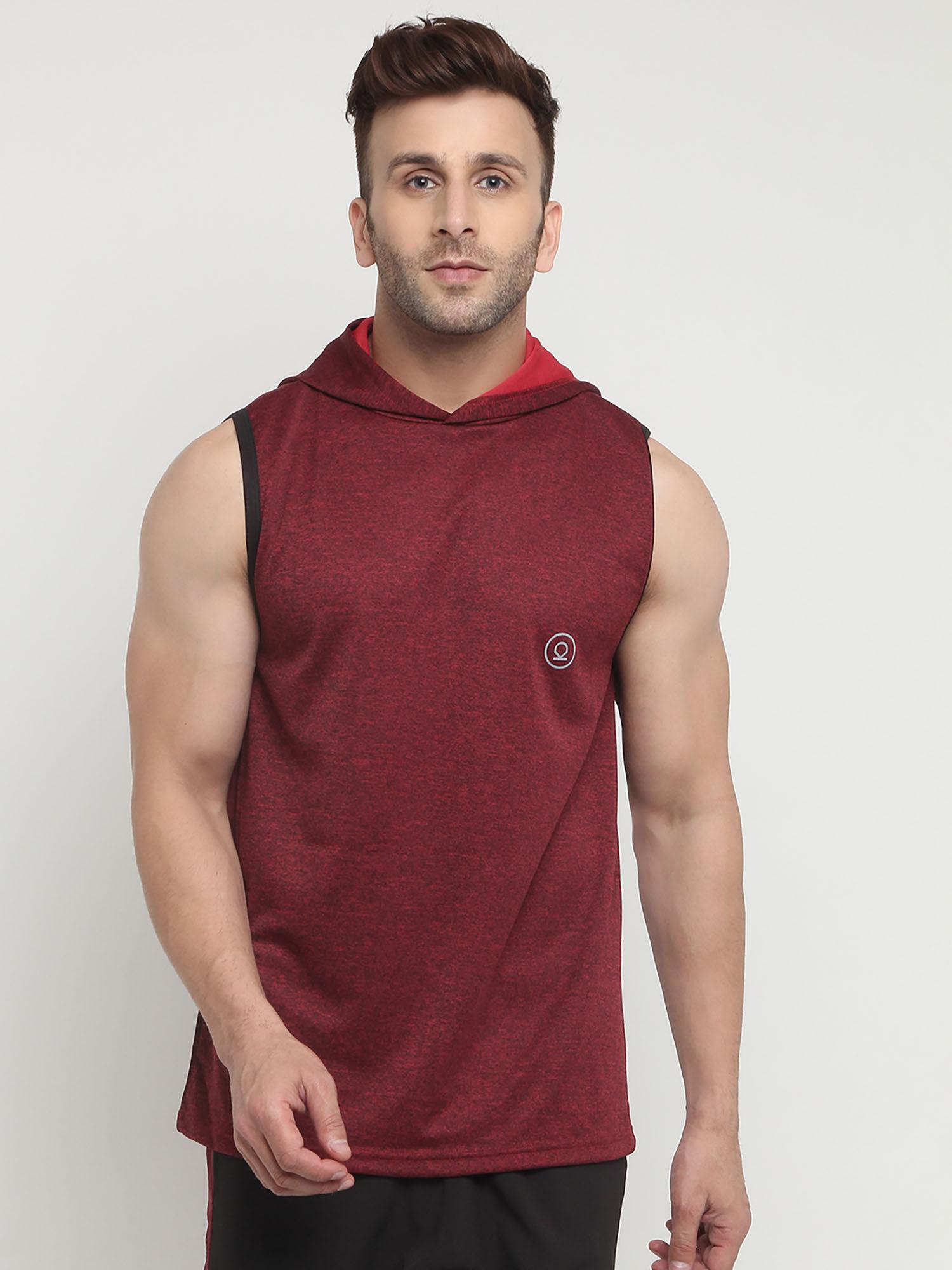 maroon men gym tank tops maroon