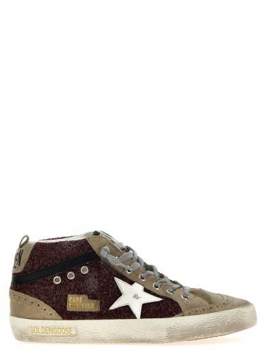 maroon mid star sneaker