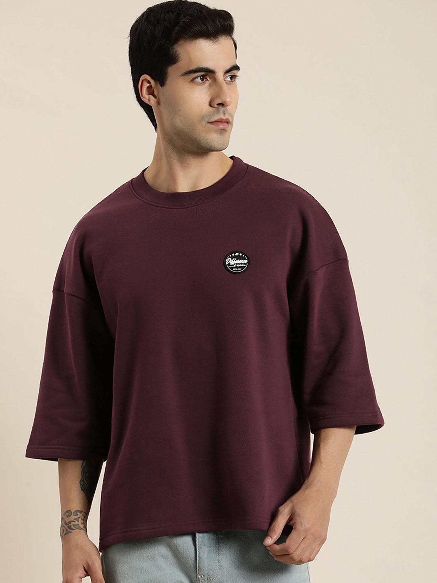 maroon oversized sweatshirt