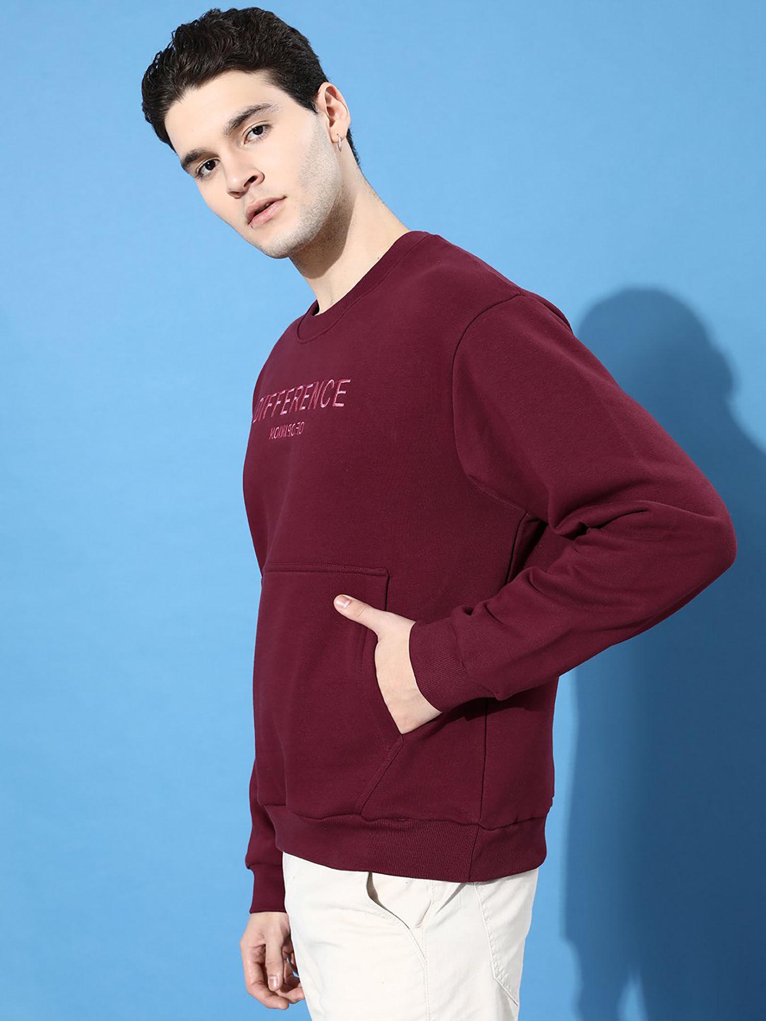 maroon oversized sweatshirt