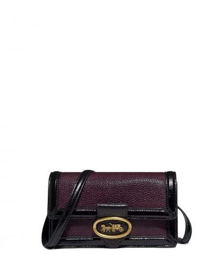 maroon riley convertible mini crossbody bag