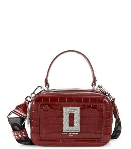 maroon simone mini satchel