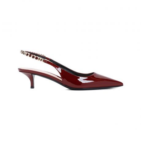 maroon slingback pumps