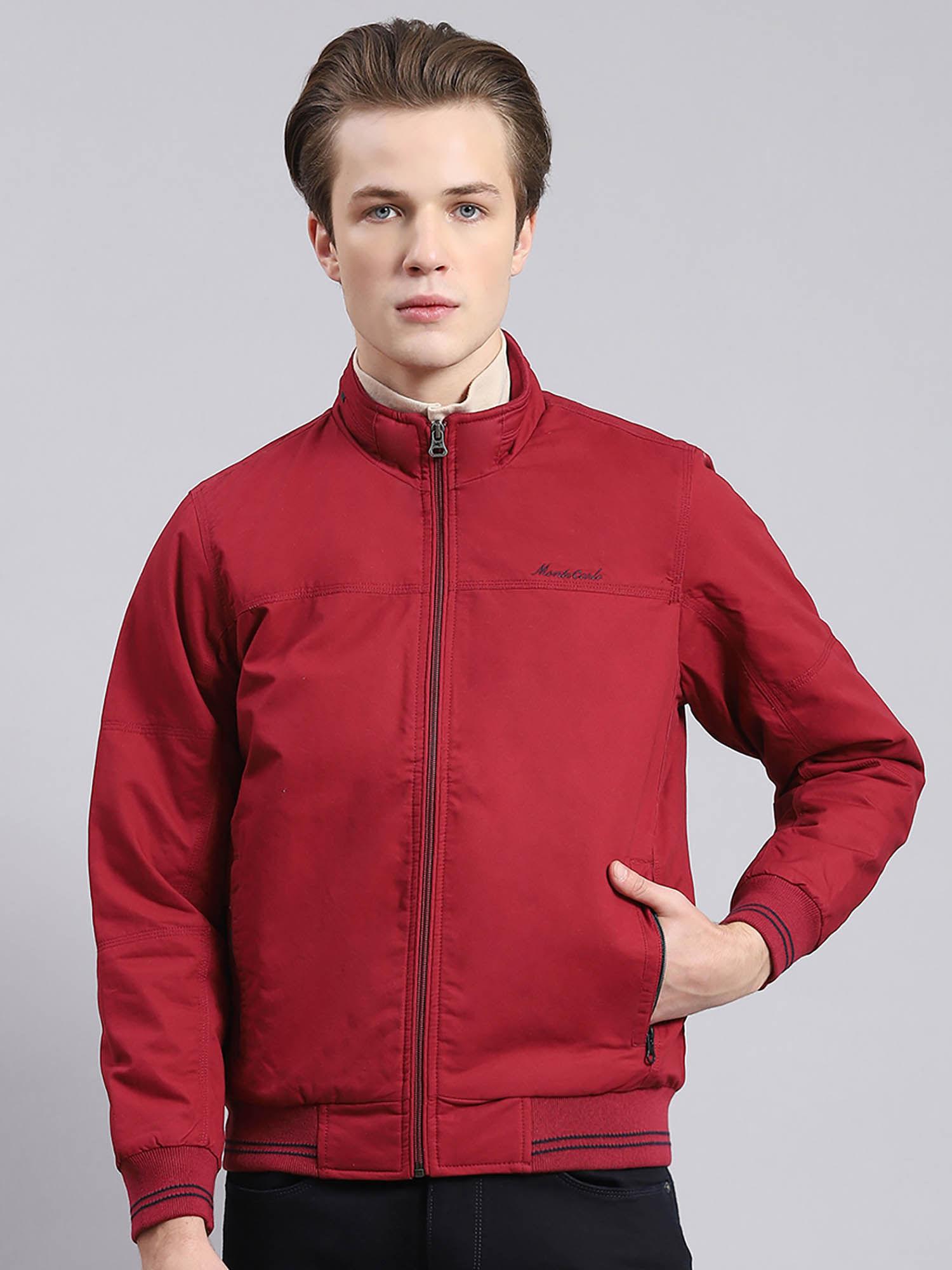 maroon solid jacket