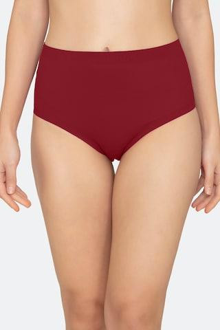 maroon solid women comfort fit panties