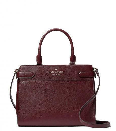 maroon staci medium satchel