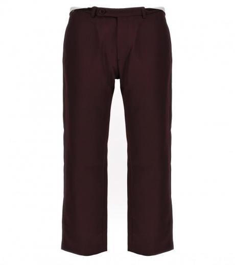 maroon tailored pants