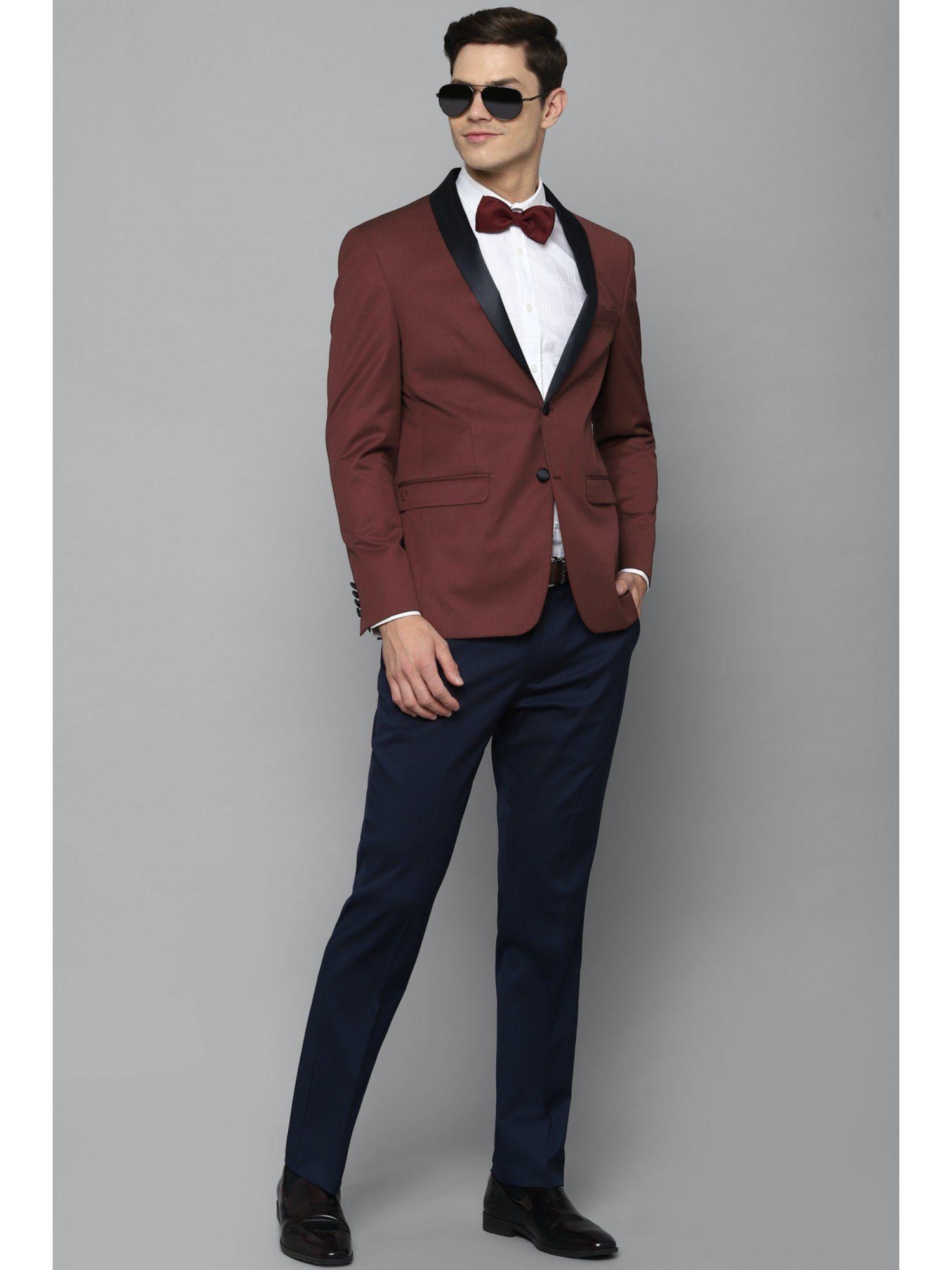 maroon two piece suit