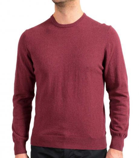 maroon wool cashmere pullover sweater