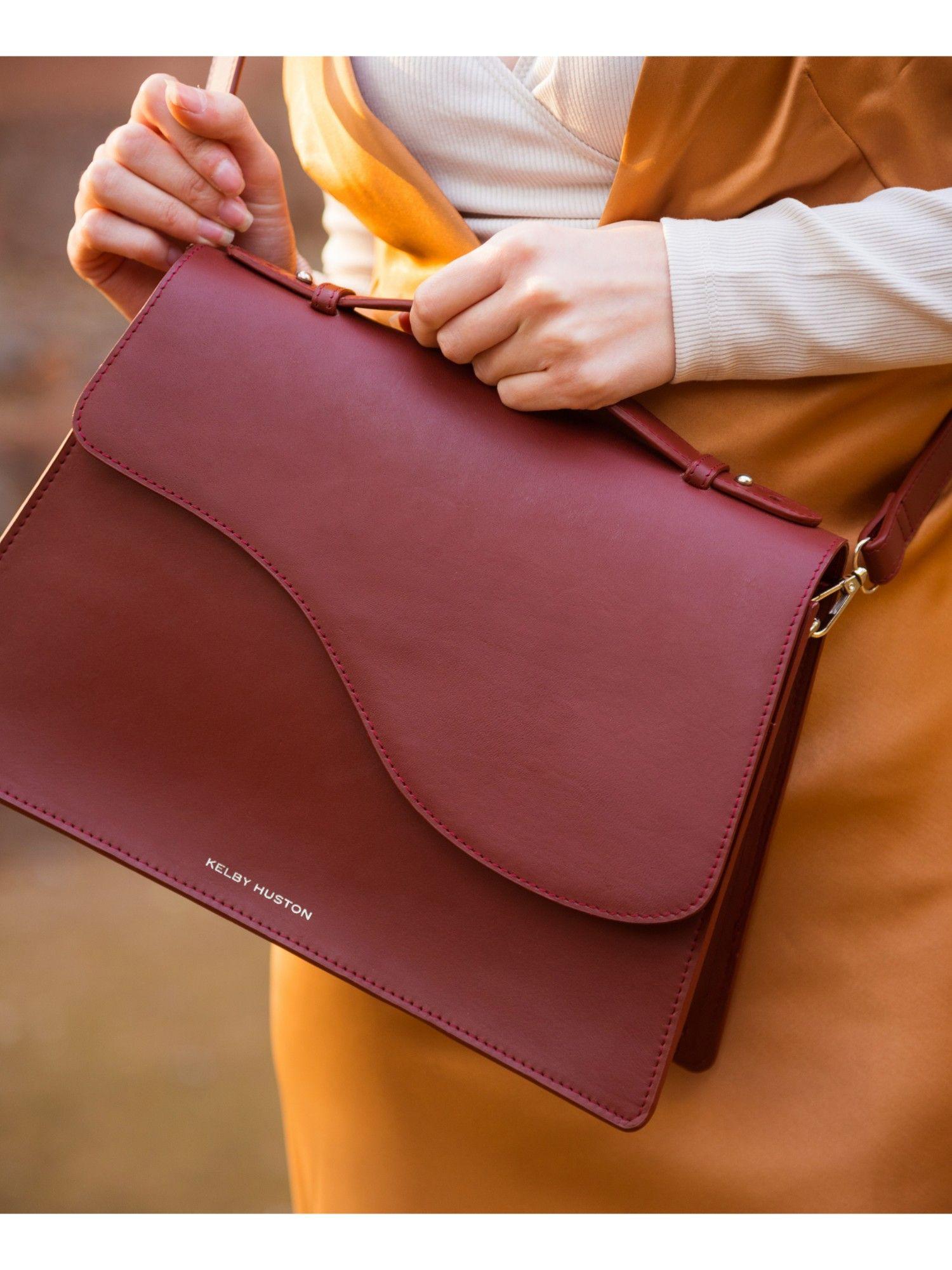 maroon zoe handbag