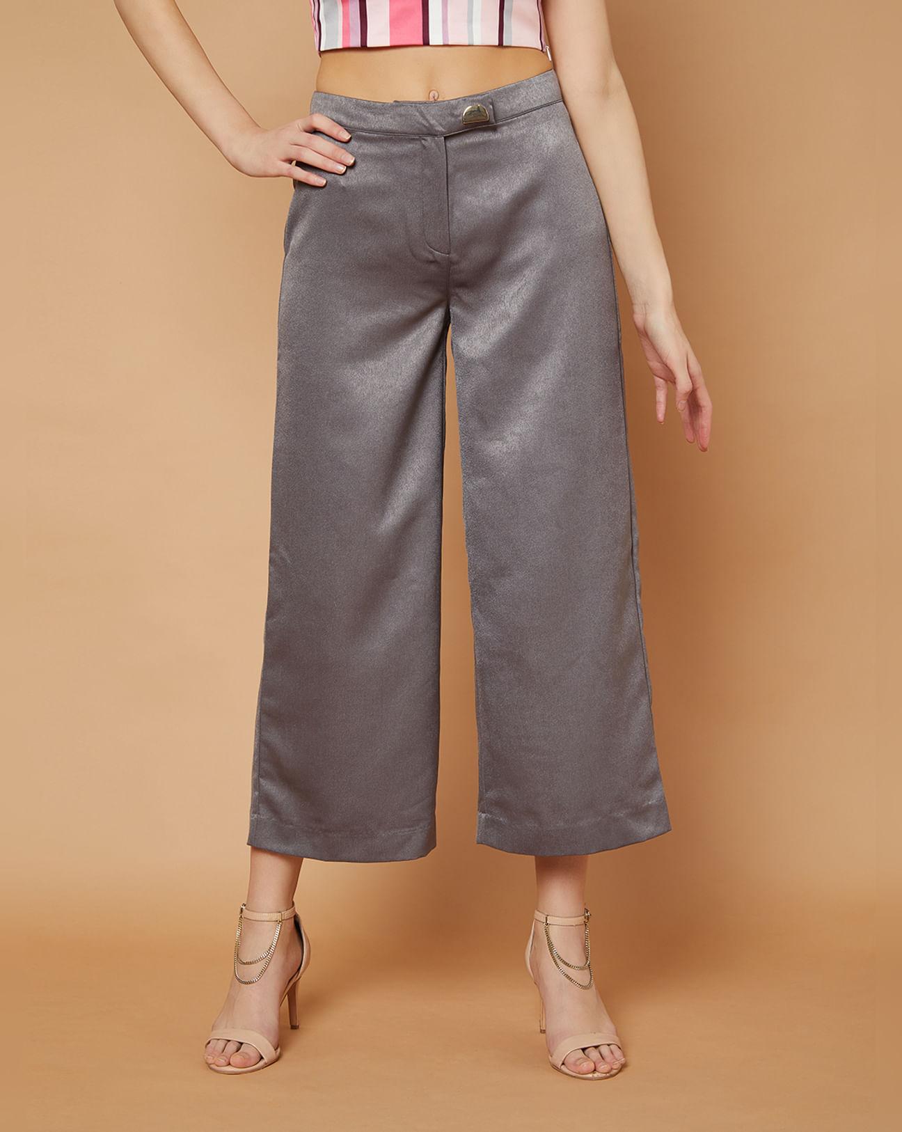 marquee grey mid rise culottes