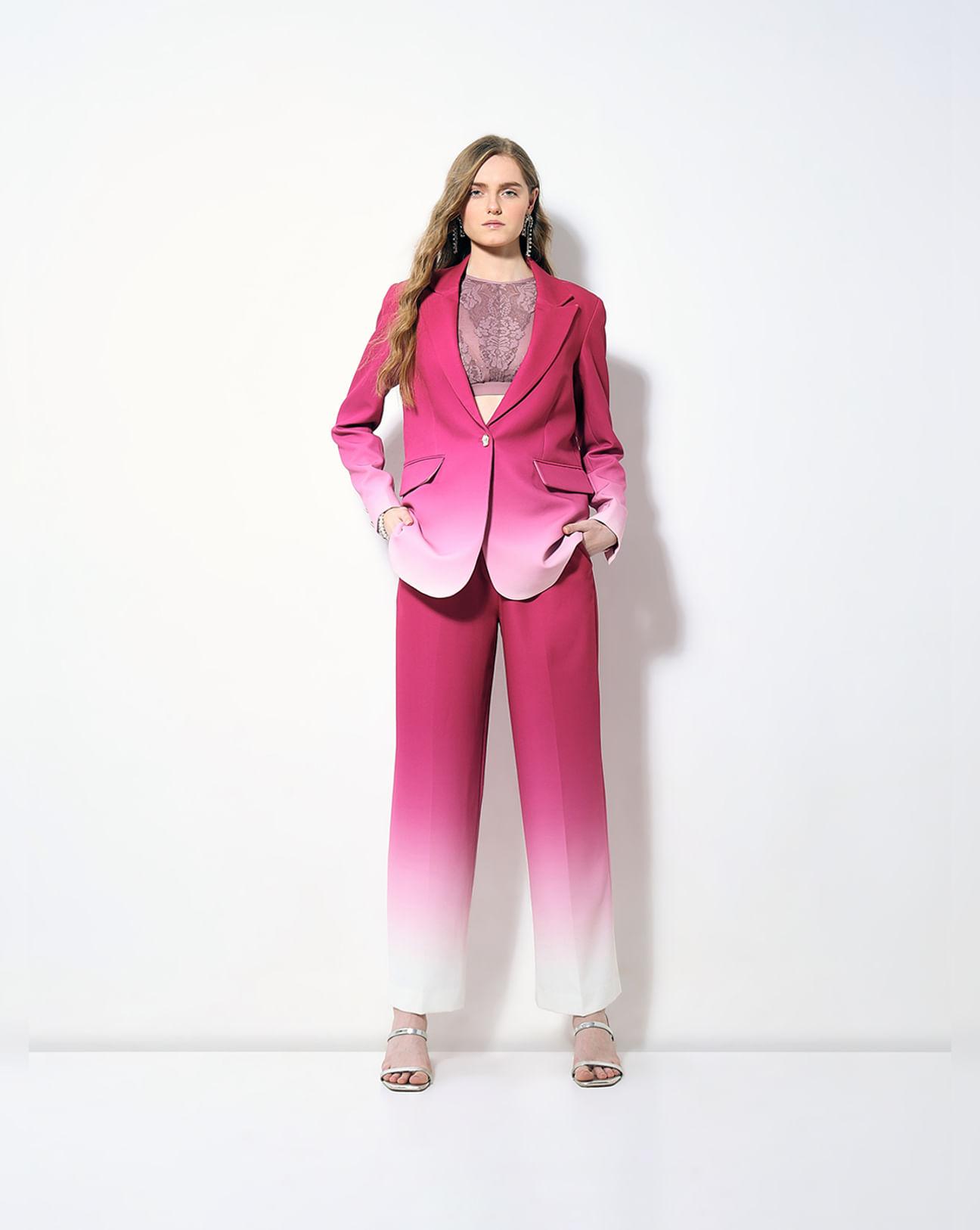 marquee hot pink ombre co-ord set pants