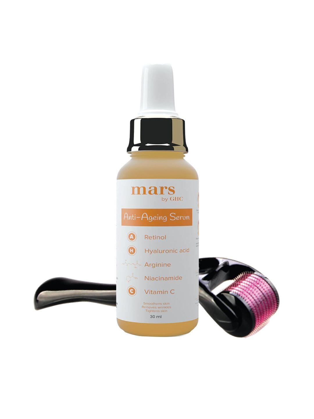 mars by ghc anti ageing face serum with face derma roller 30 ml