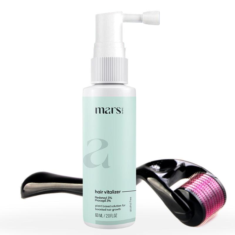 mars by ghc hair growth kit - redensyl hair growth serum & derma roller