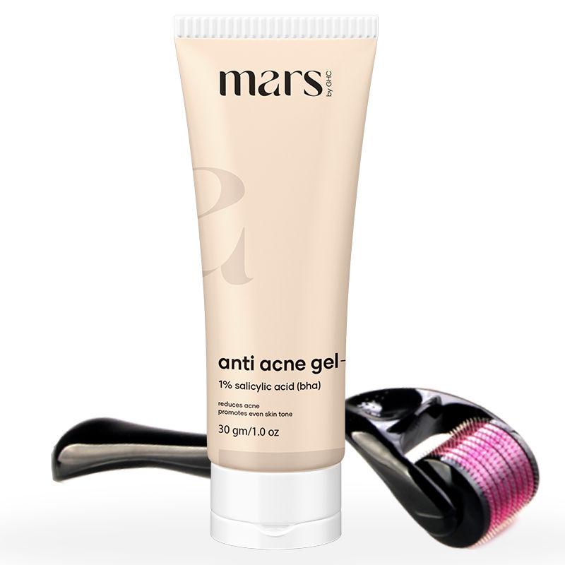 mars by ghc skincare combo - anti acne gel & derma roller