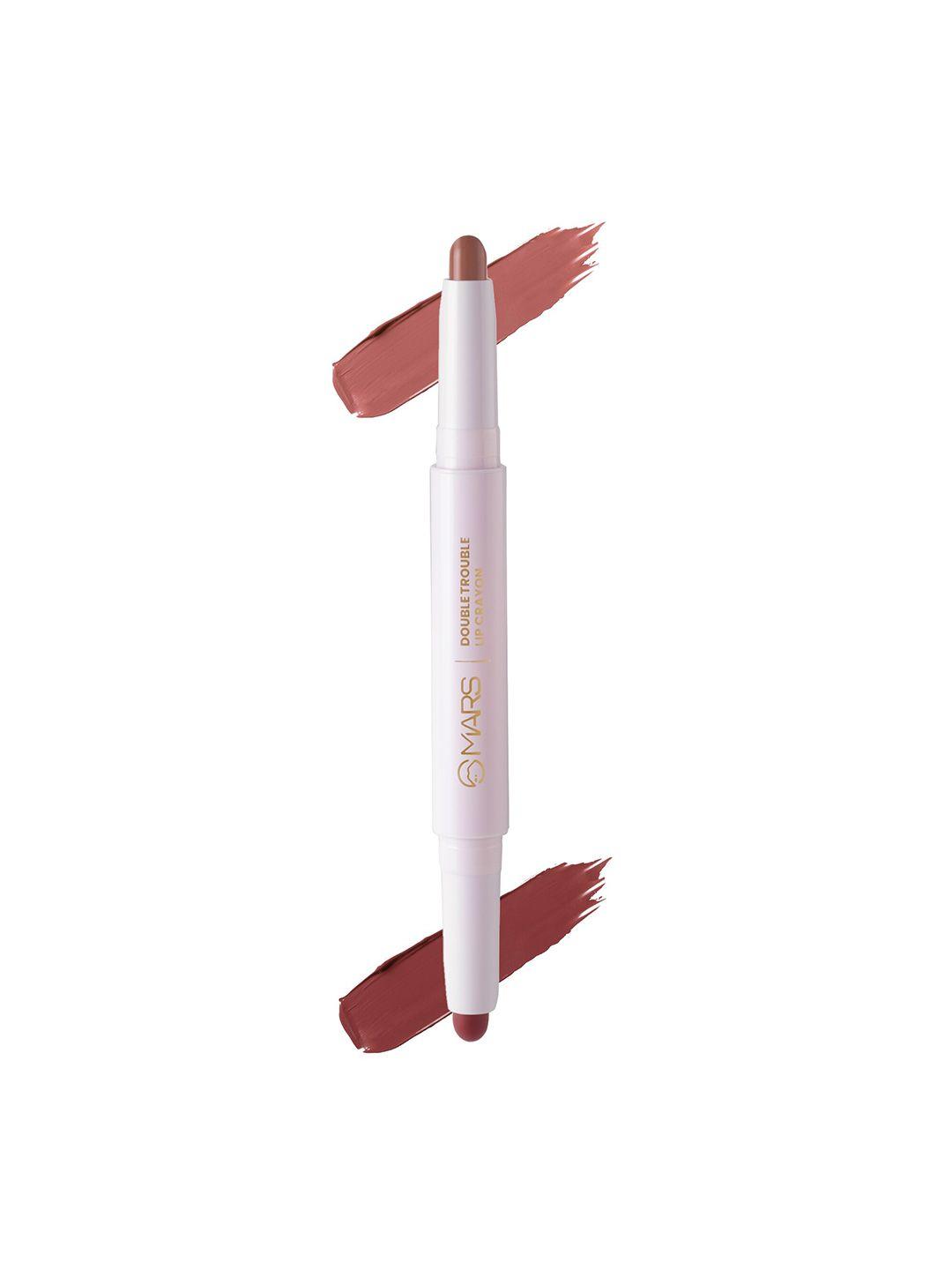 mars double trouble ultra smooth lip crayon - bronzed ruby 06