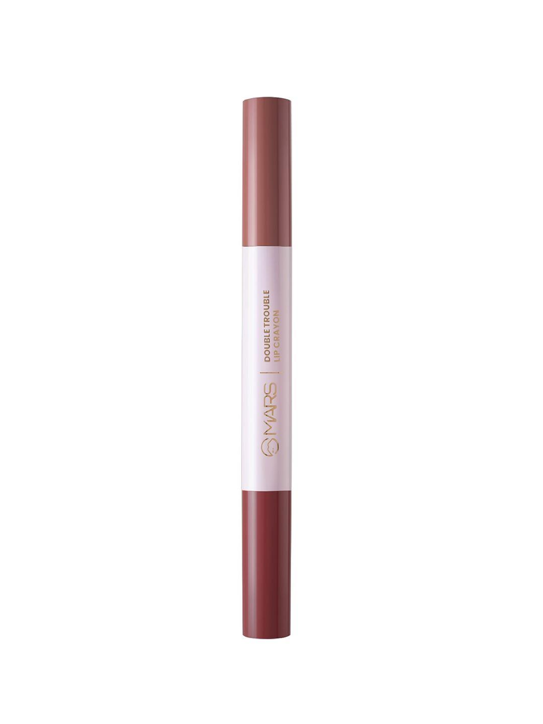 mars double trouble ultra smooth lip crayon - peach currant 03